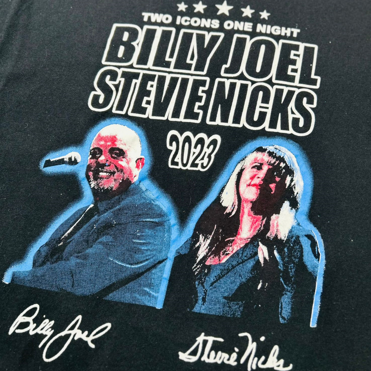 Billy Joel x Stevie Nicks 2023 Concert Vintage Graphic T