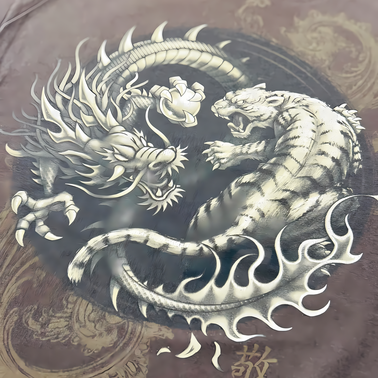 Tiger and Dragon Vintage Graphic T