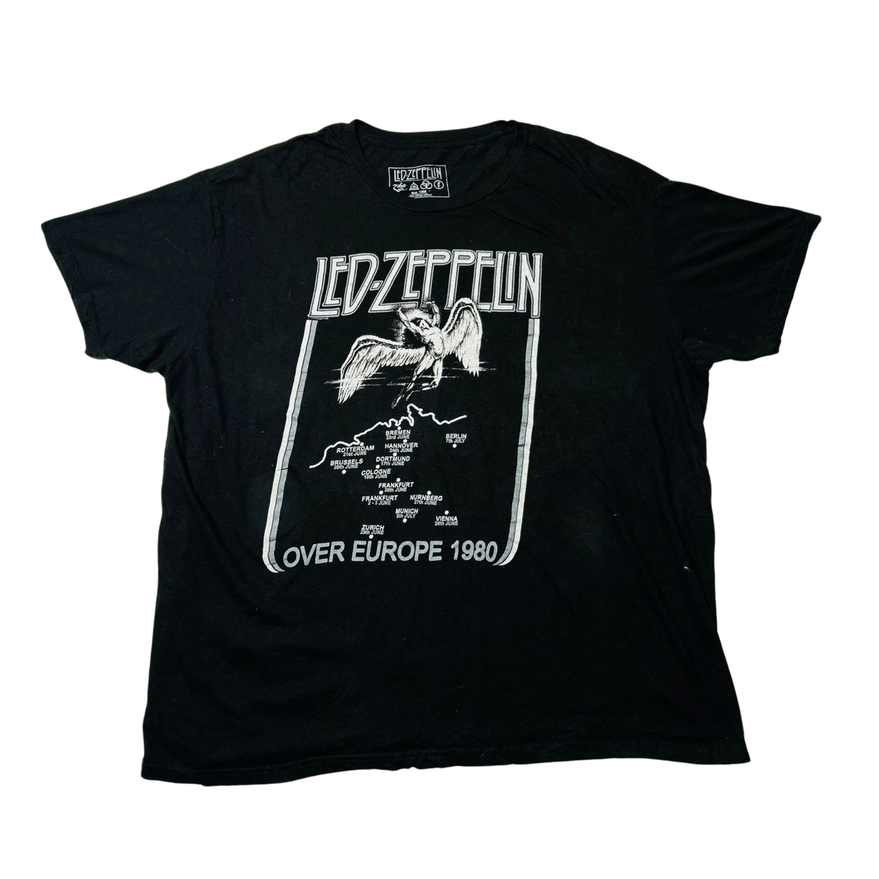 Led Zeppelin 1980 Tour Vintage Graphic T