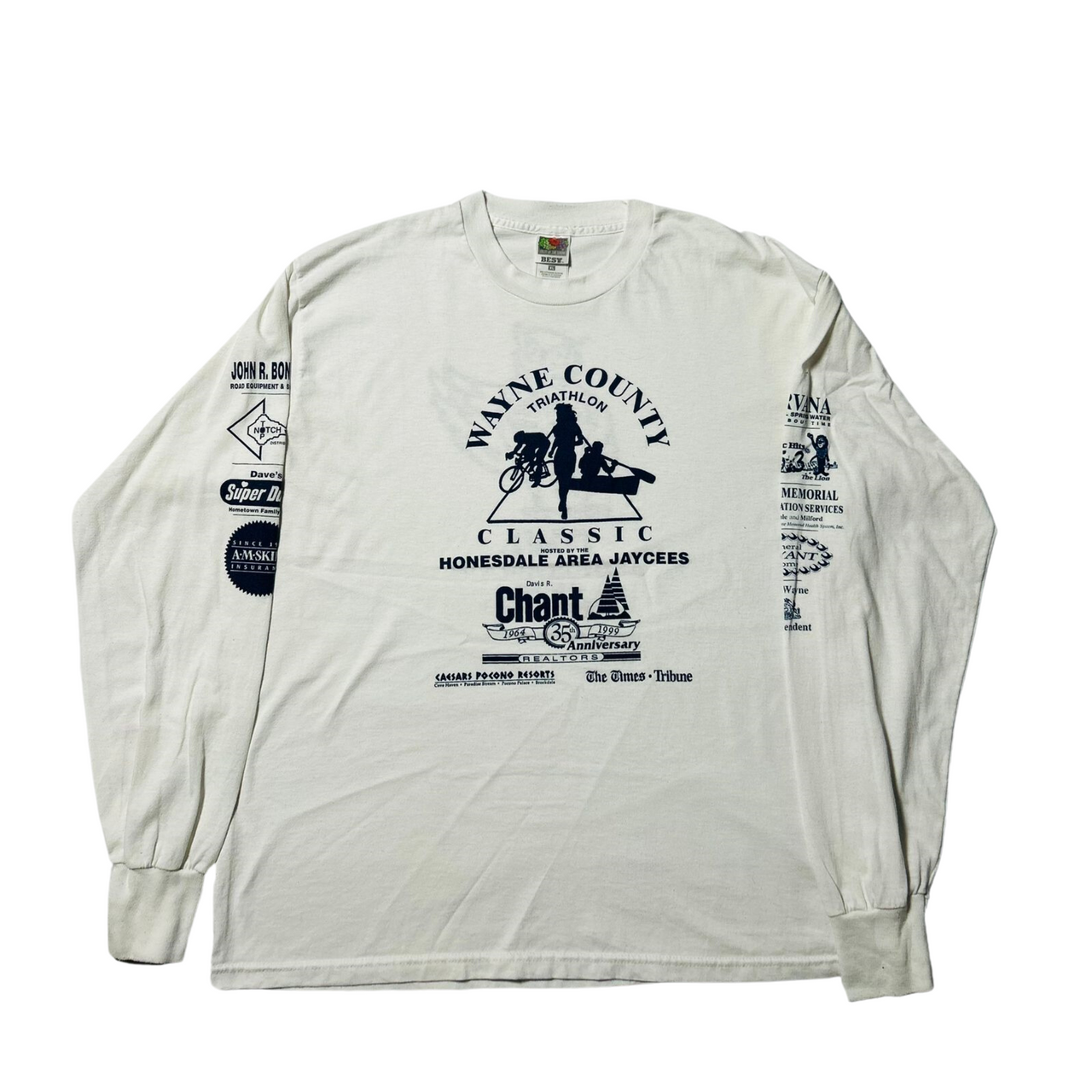 Wayne County Triathlon Long Sleeve Vintage Graphic T