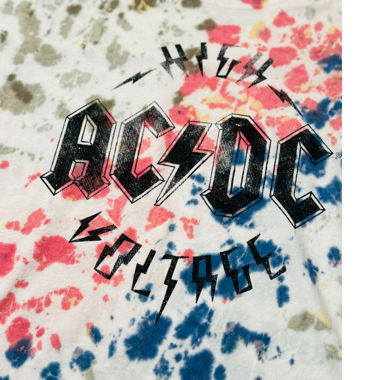 AC/DC High Voltage Tie Dye Vintage Graphic T