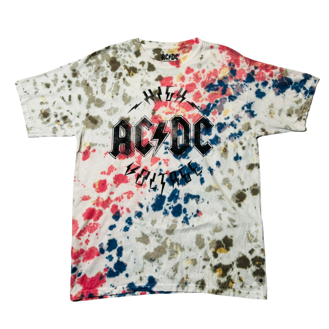 AC/DC High Voltage Tie Dye Vintage Graphic T