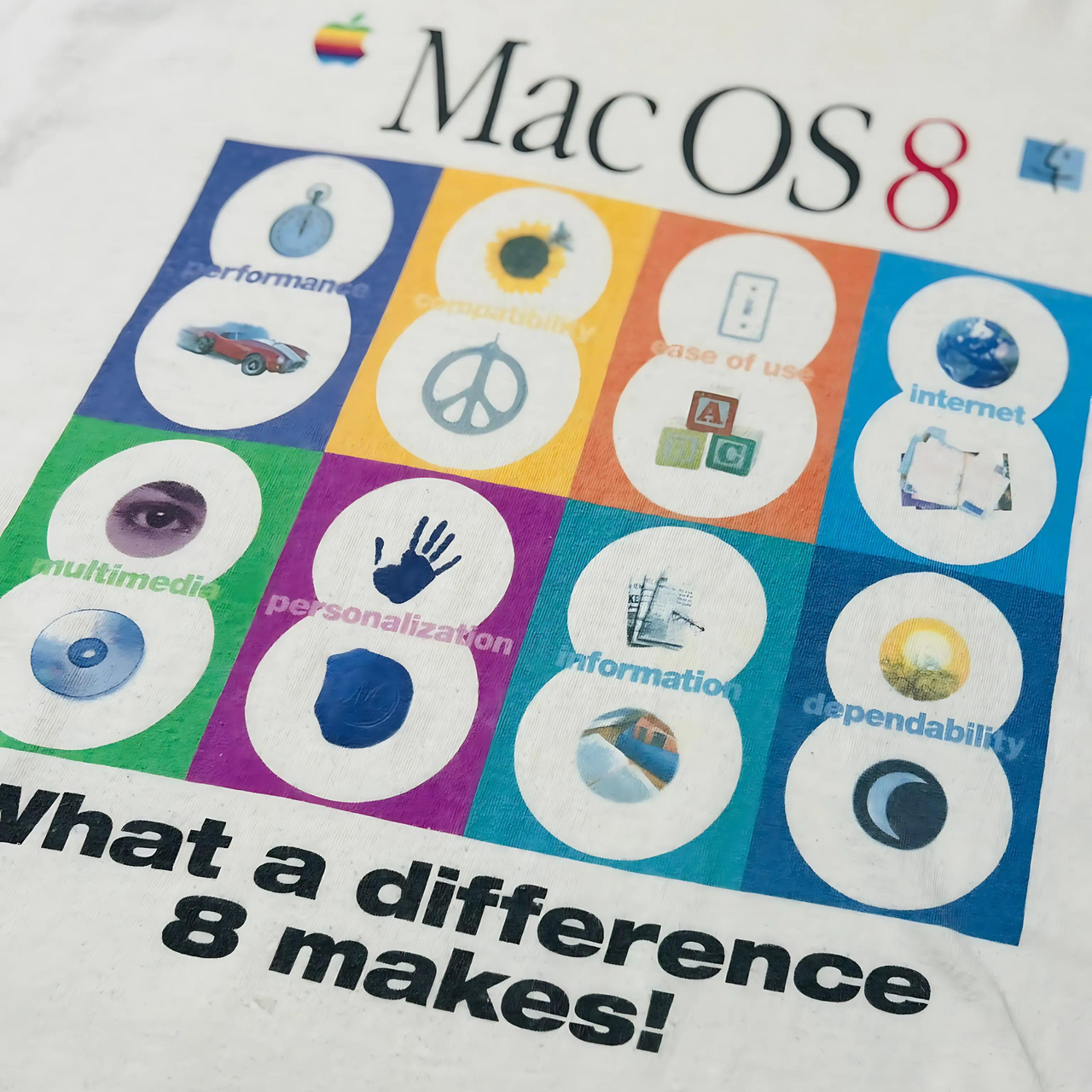 1997 Apple MAC OS 8 Promo Vintage Graphic T