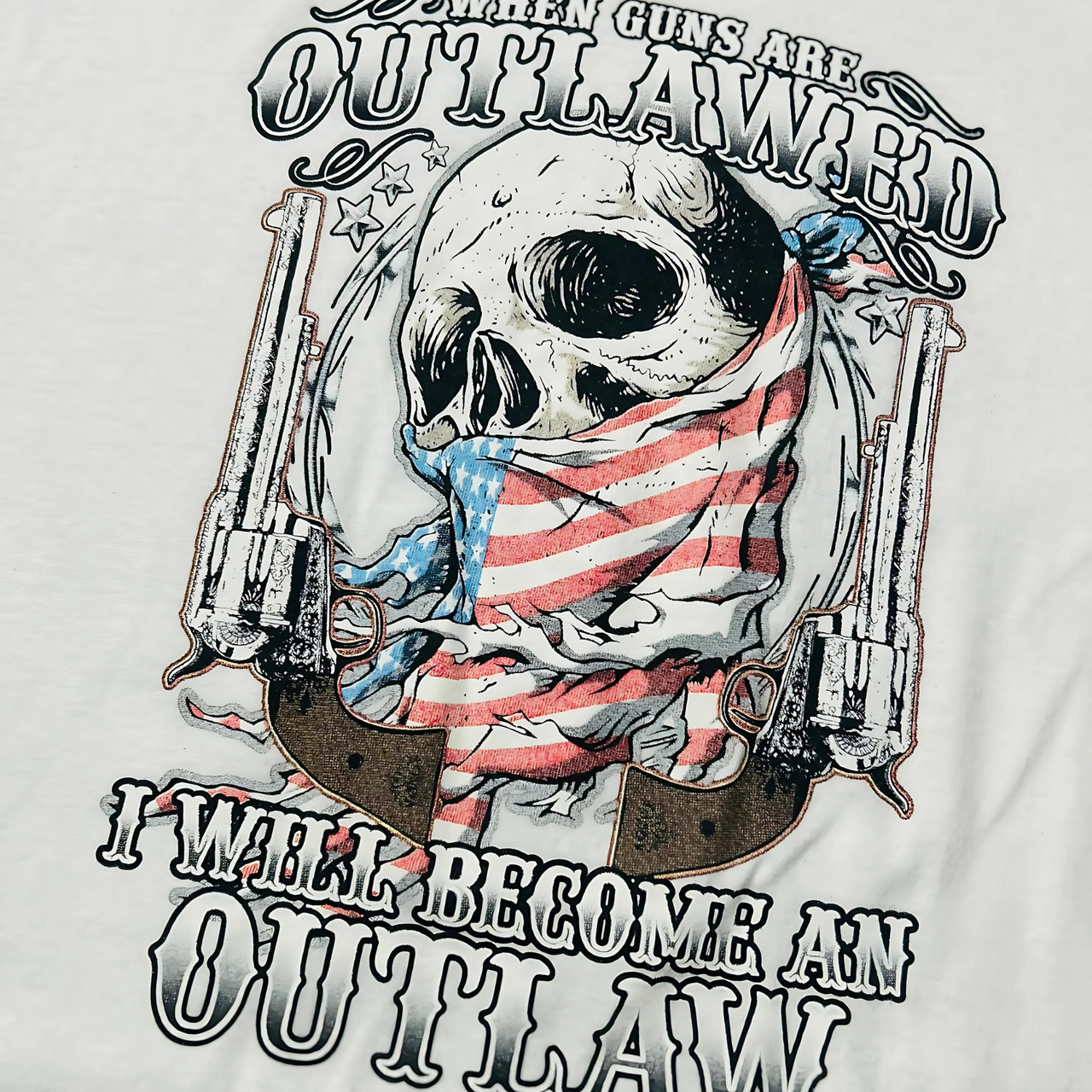 Skull Outlaw Vintage Graphic T