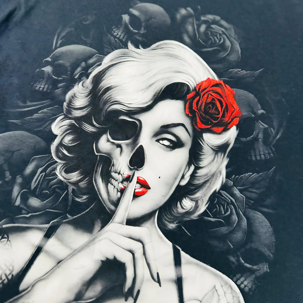 Marilyn Monroe Skull Vintage Graphic T