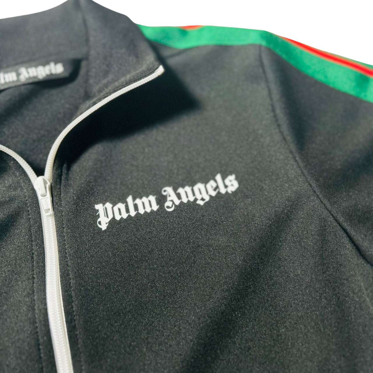 Palm Angel x Gucci Zip-Up Track Jacket Black/Green/Red