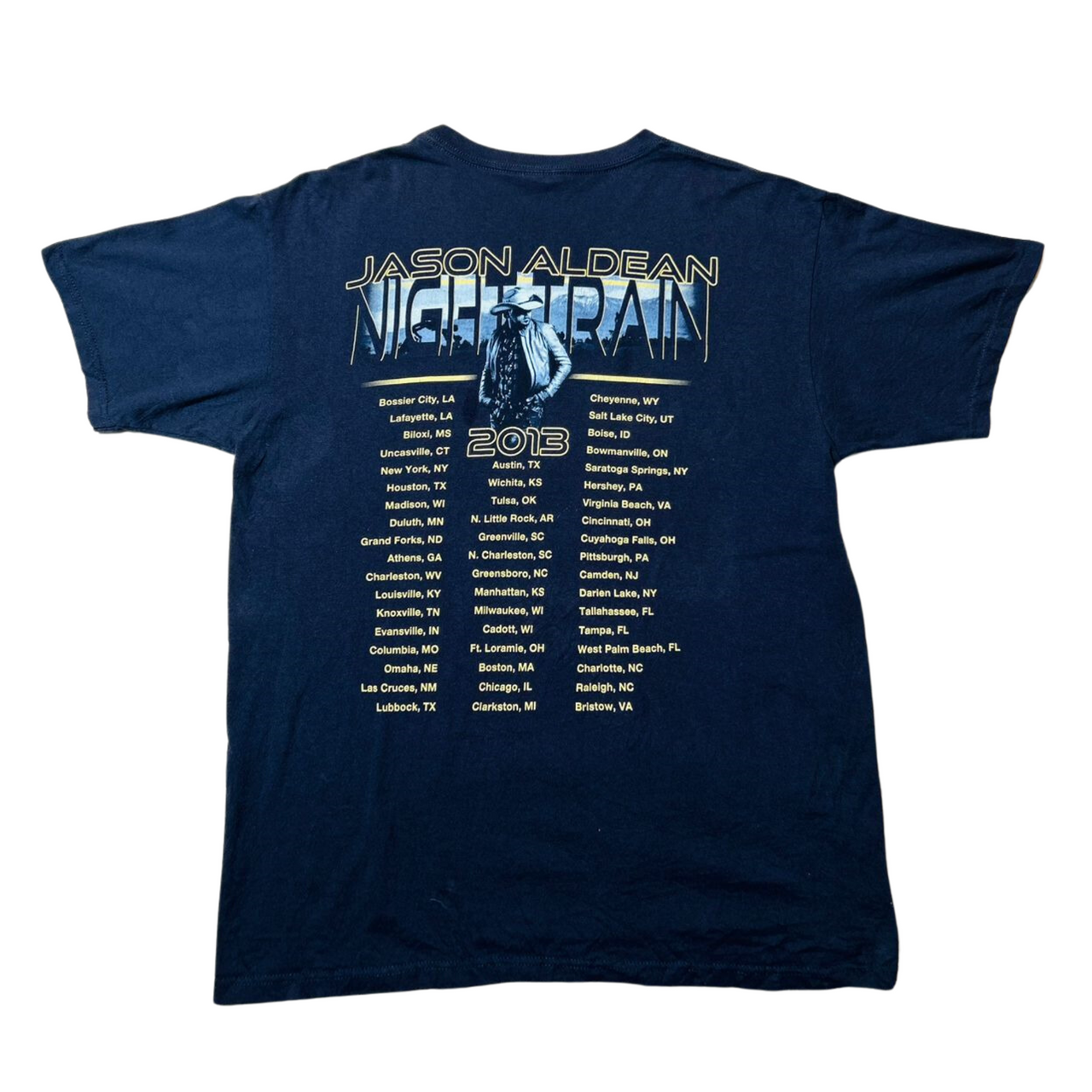 Jason Aldean Night Train 2013 Tour Vintage Graphic T