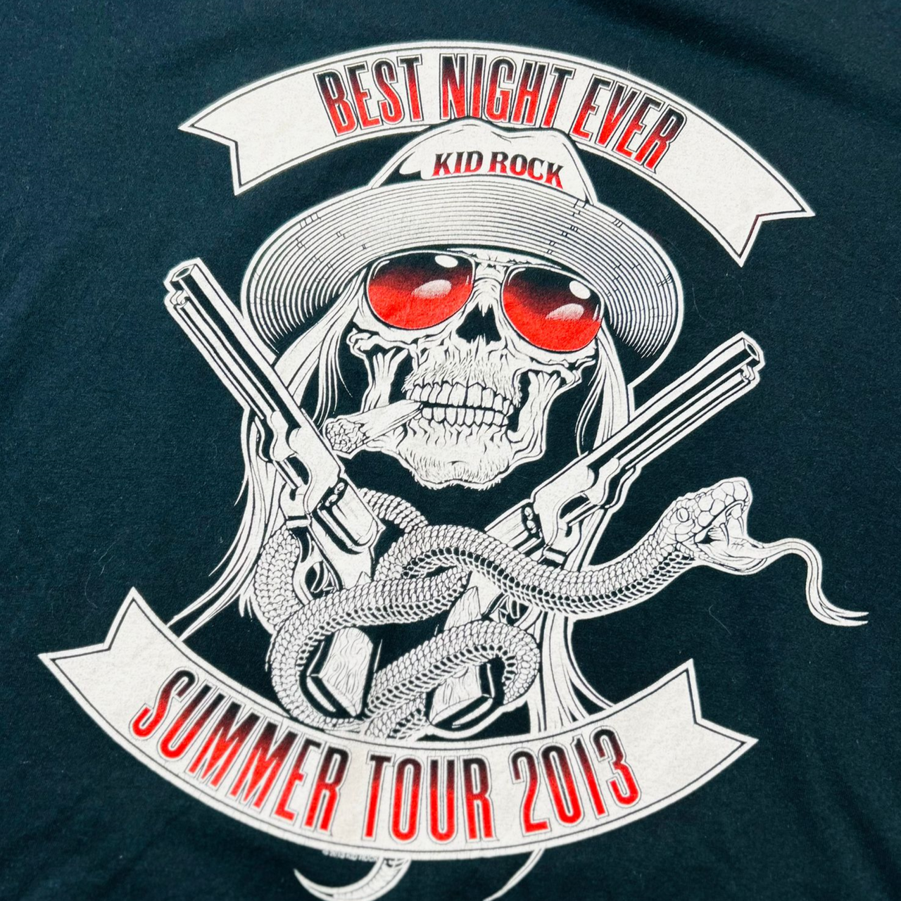 Kid Rock 'Best Night Ever' 2013 Tour Vintage Graphic T