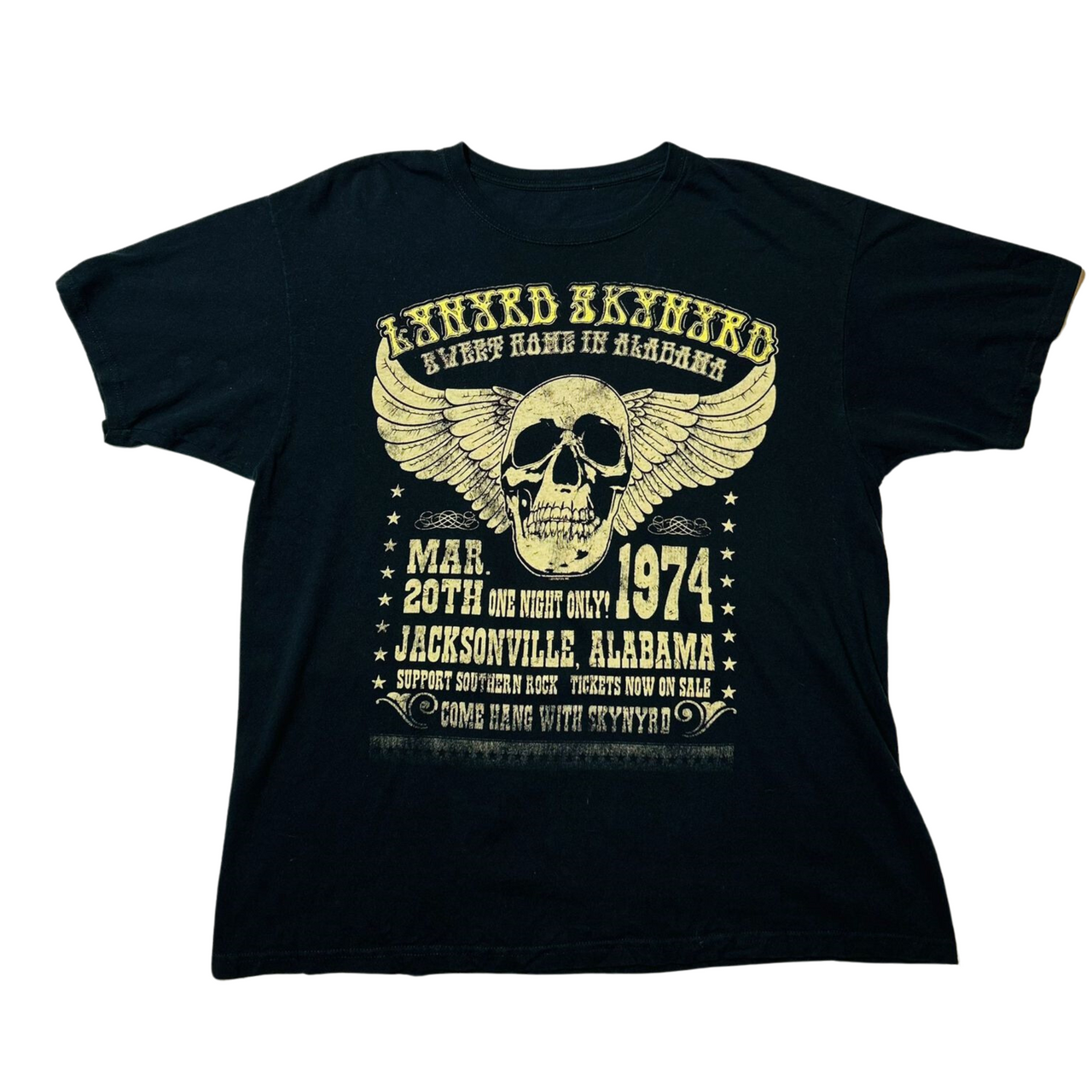 Lynyrd Skynyrd 1974 Jacksonville Concert Vintage Graphic T