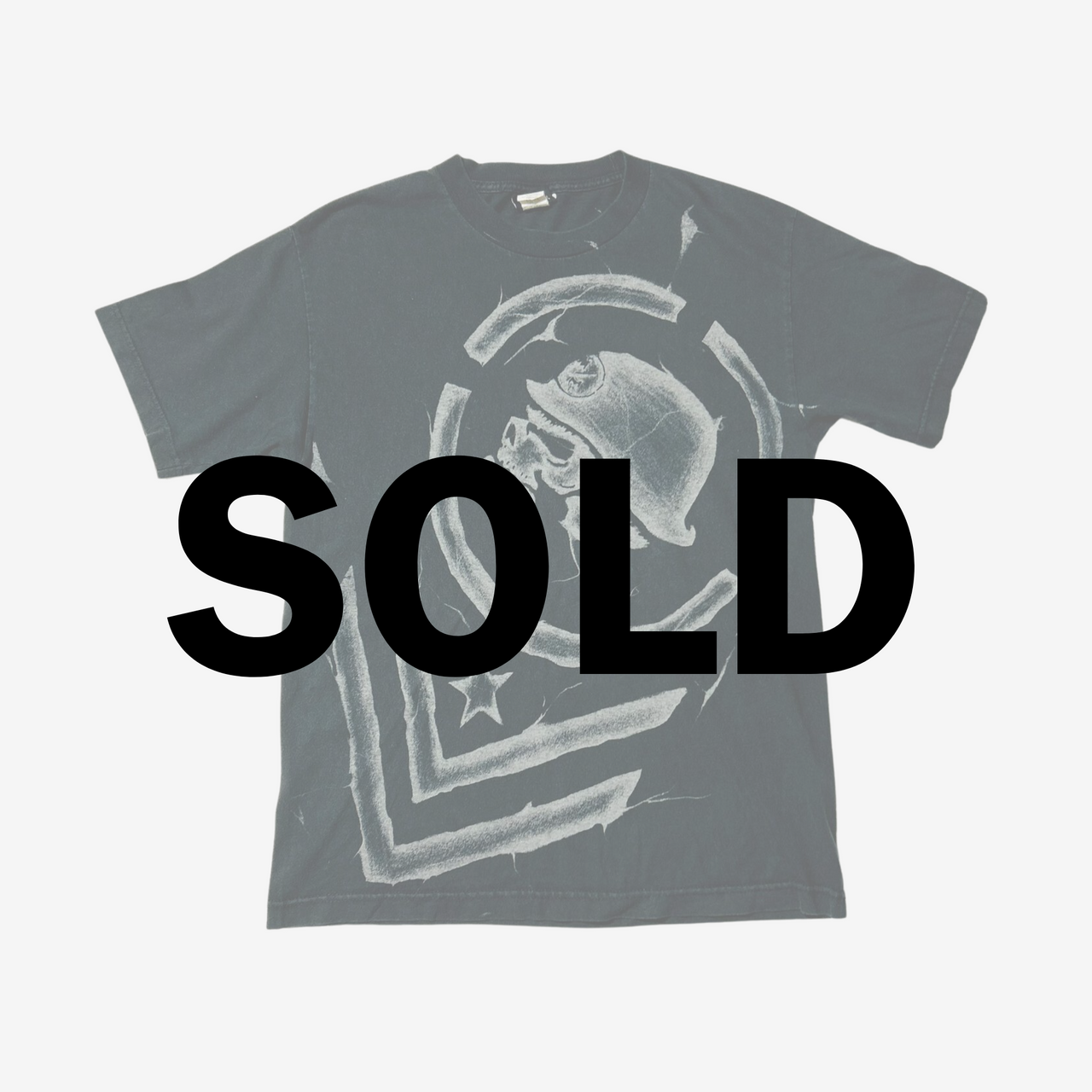 Army Skull Heavyweight Vintage Graphic T