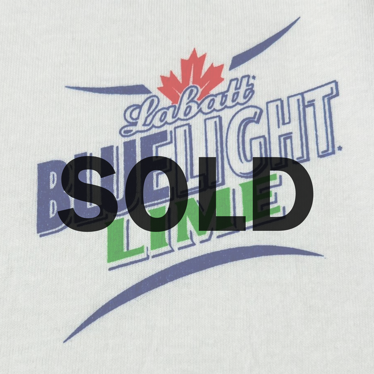 Blue Light Lime Vintage Graphic T