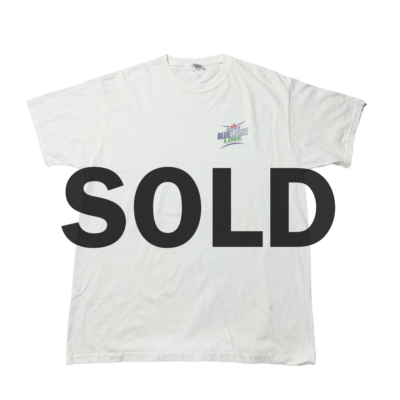 Blue Light Lime Vintage Graphic T